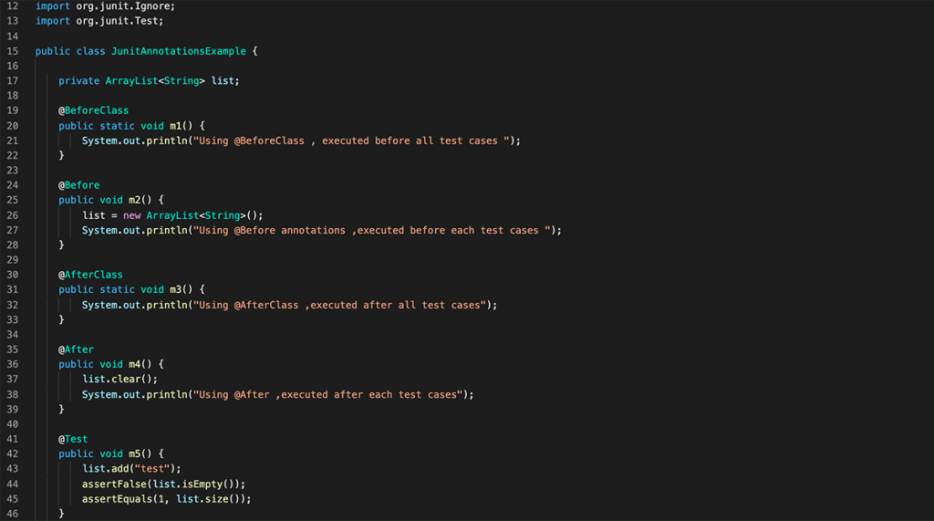 JUnit Screenshot