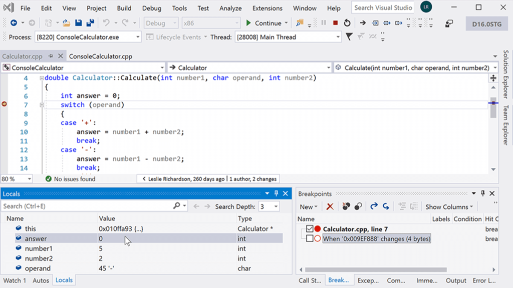 Visual Studio Screenshot