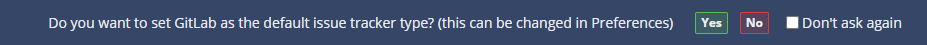 Setting GitLab as default issue queue