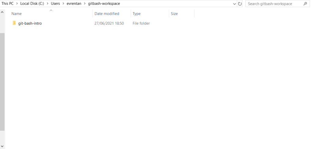git-bash-intro Folder