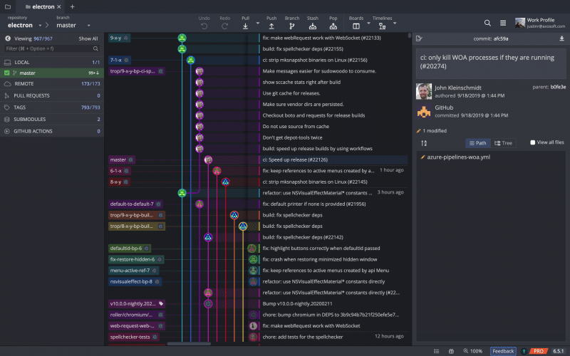 git-cola-commit-graph-gitkraken