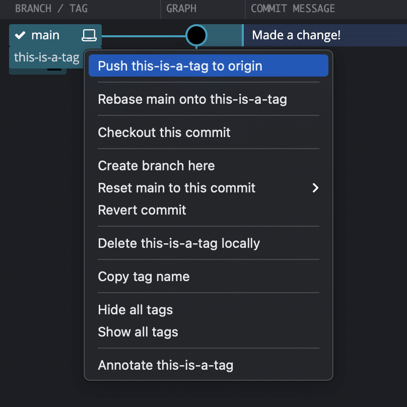 git push tag GitKraken