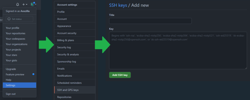 github-add-ssh-key