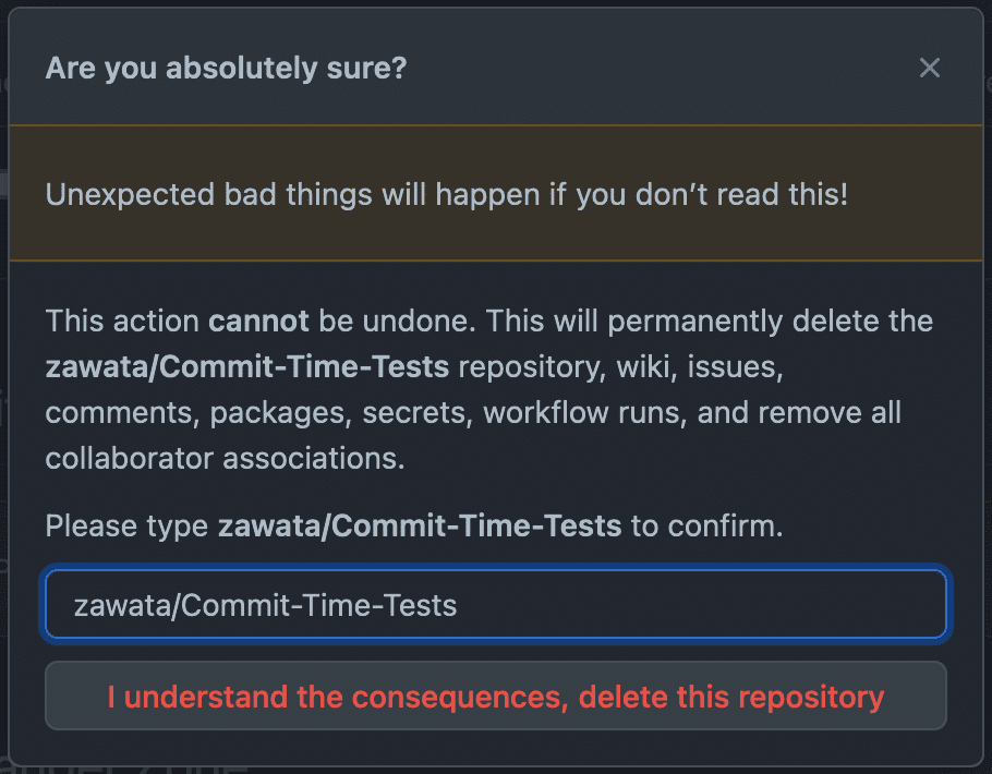 github-delete-repository-confirm-deletion-prompt