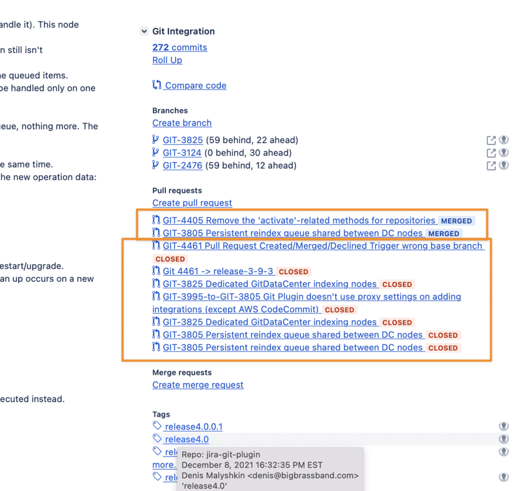 pull requests sorted by status