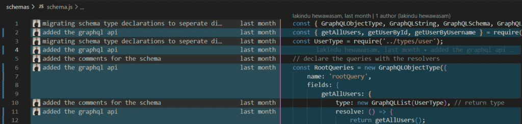 Identifying Changes Related to Individual Commits with GitLens