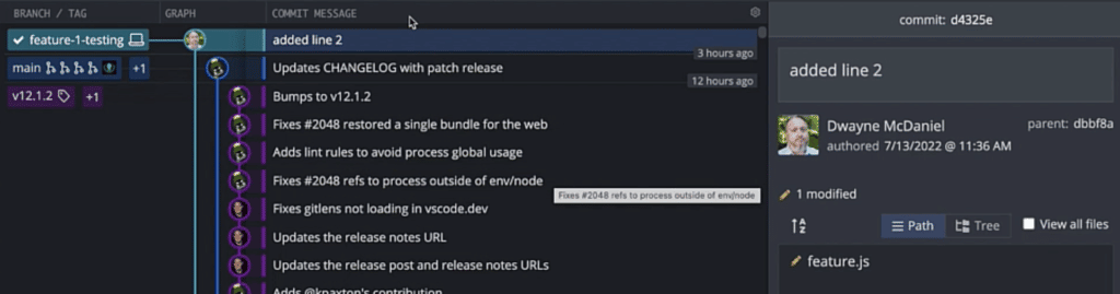 GitKraken Desktop showing no files as Unstaged or Staged file after a Git reset hard.