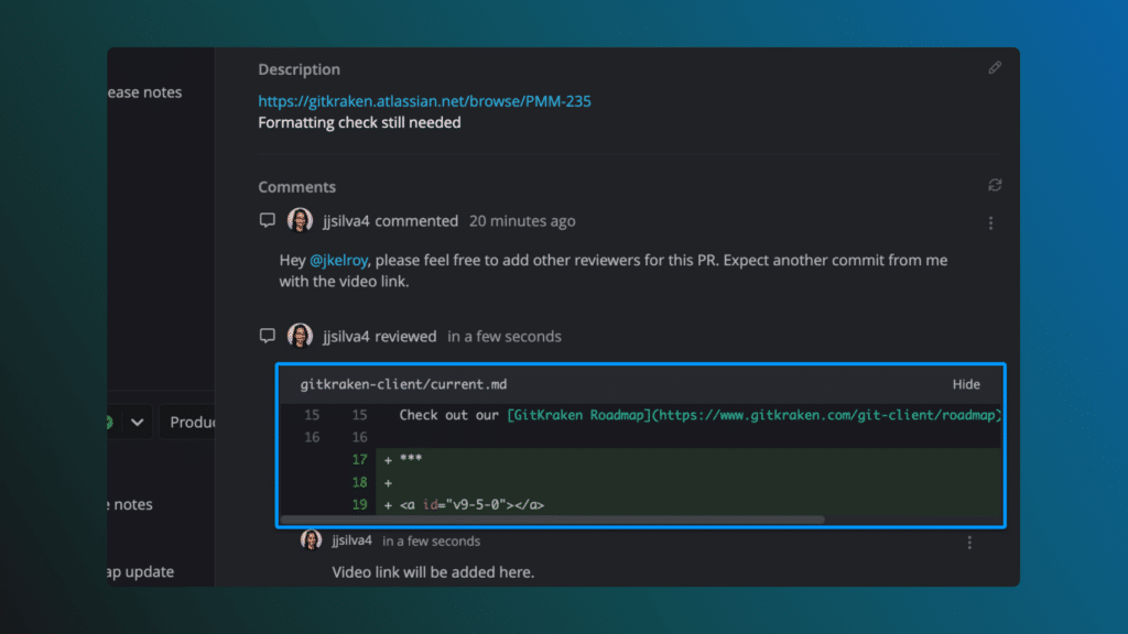 GitKraken Client 9.5 Syntax Highlighting