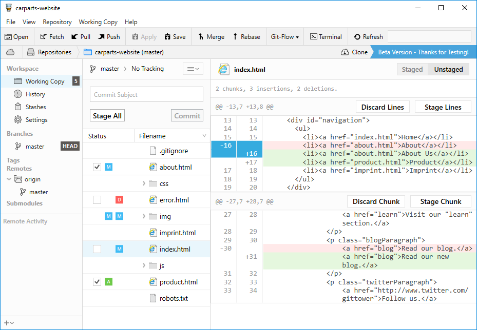 Tower Git GUI for Public Sector Software Developers