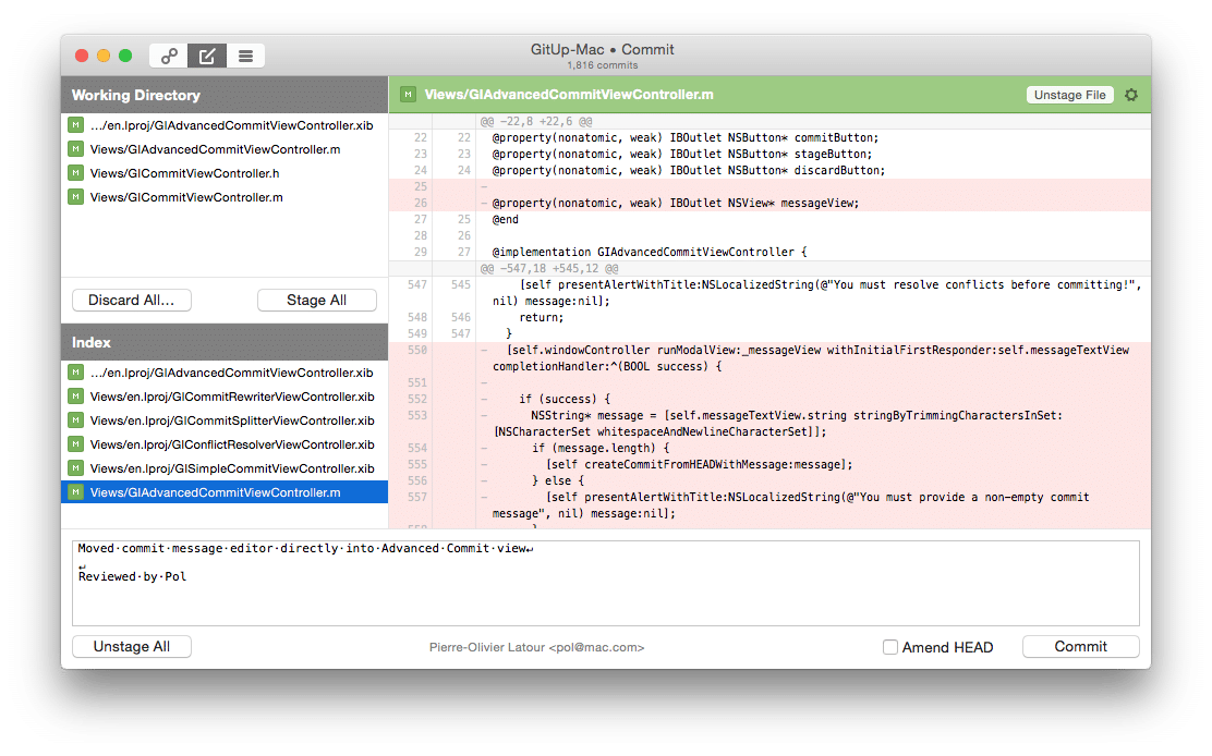 GitUp Git Client for Mac