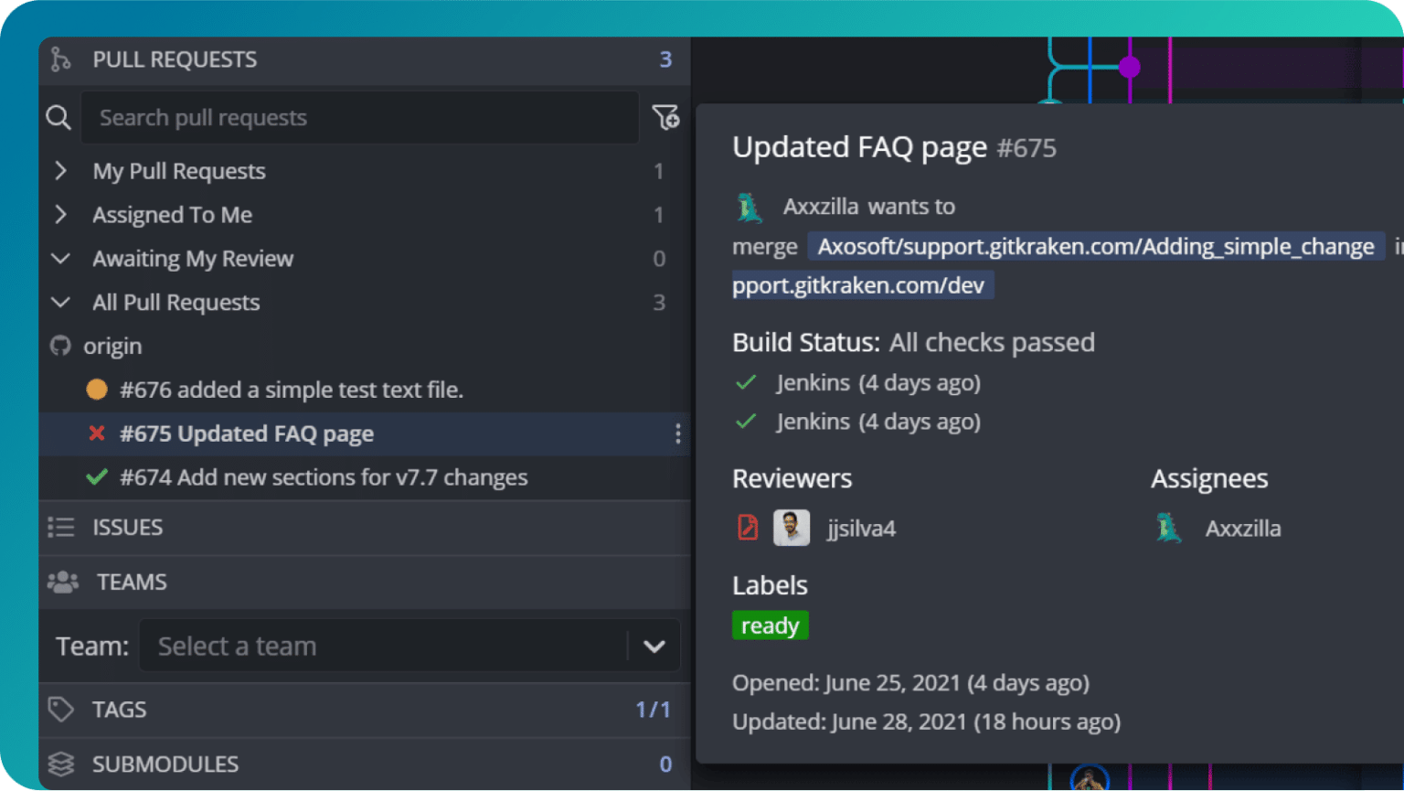 gitkraken review pr