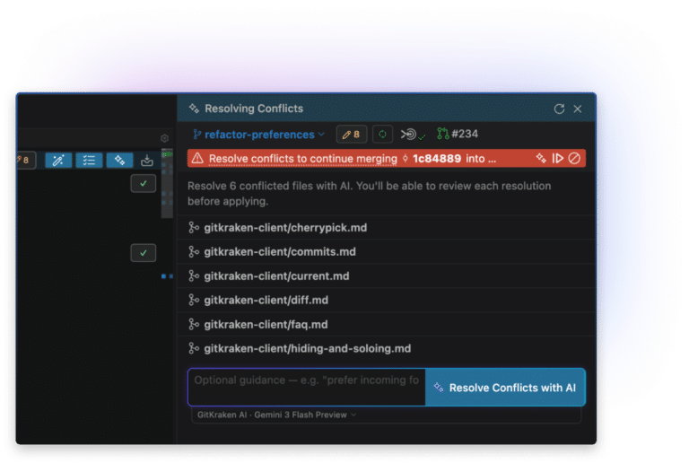 Git Merge Conflict Resolution Tool | Visual 3-Way Merge Editor - GitKraken